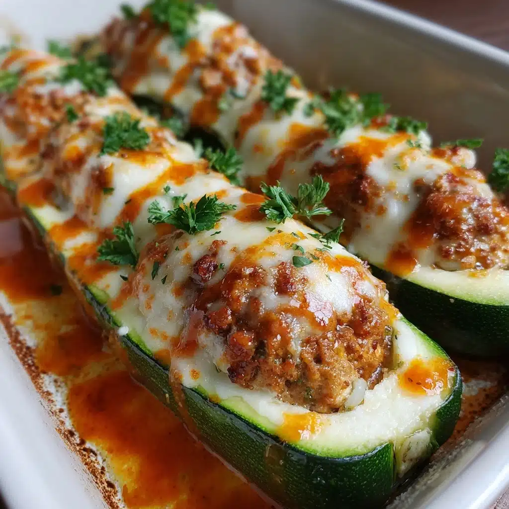 Buffalo Chicken Zucchini Boats Recipe - Recipe Image