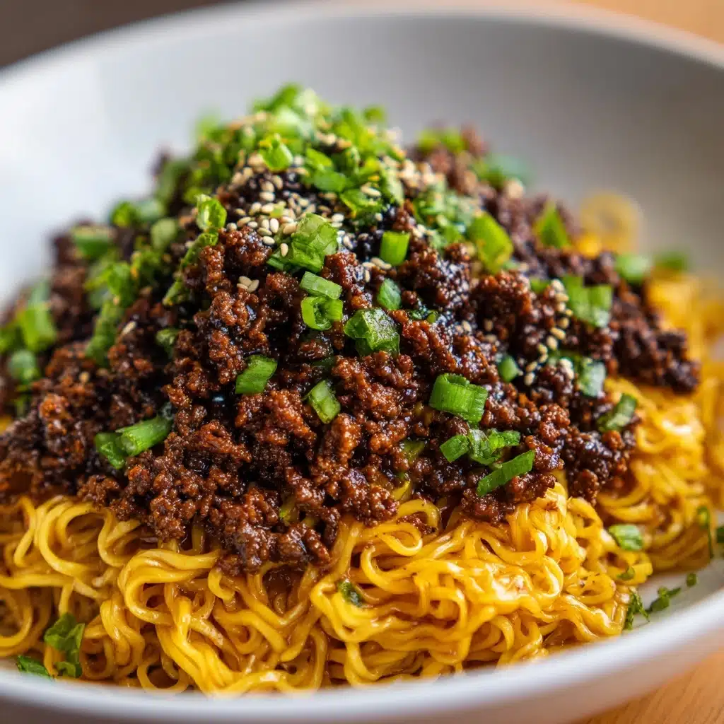 Mongolian Ground Beef Noodles Recipe - Recipe Image