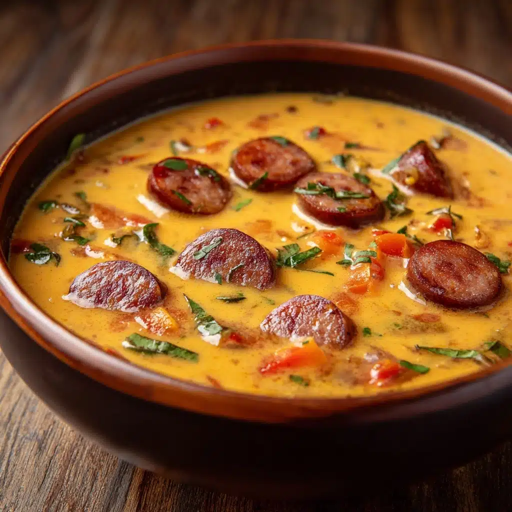 Cheesy Rotel Soup with Smoked Sausage Recipe - Recipe Image