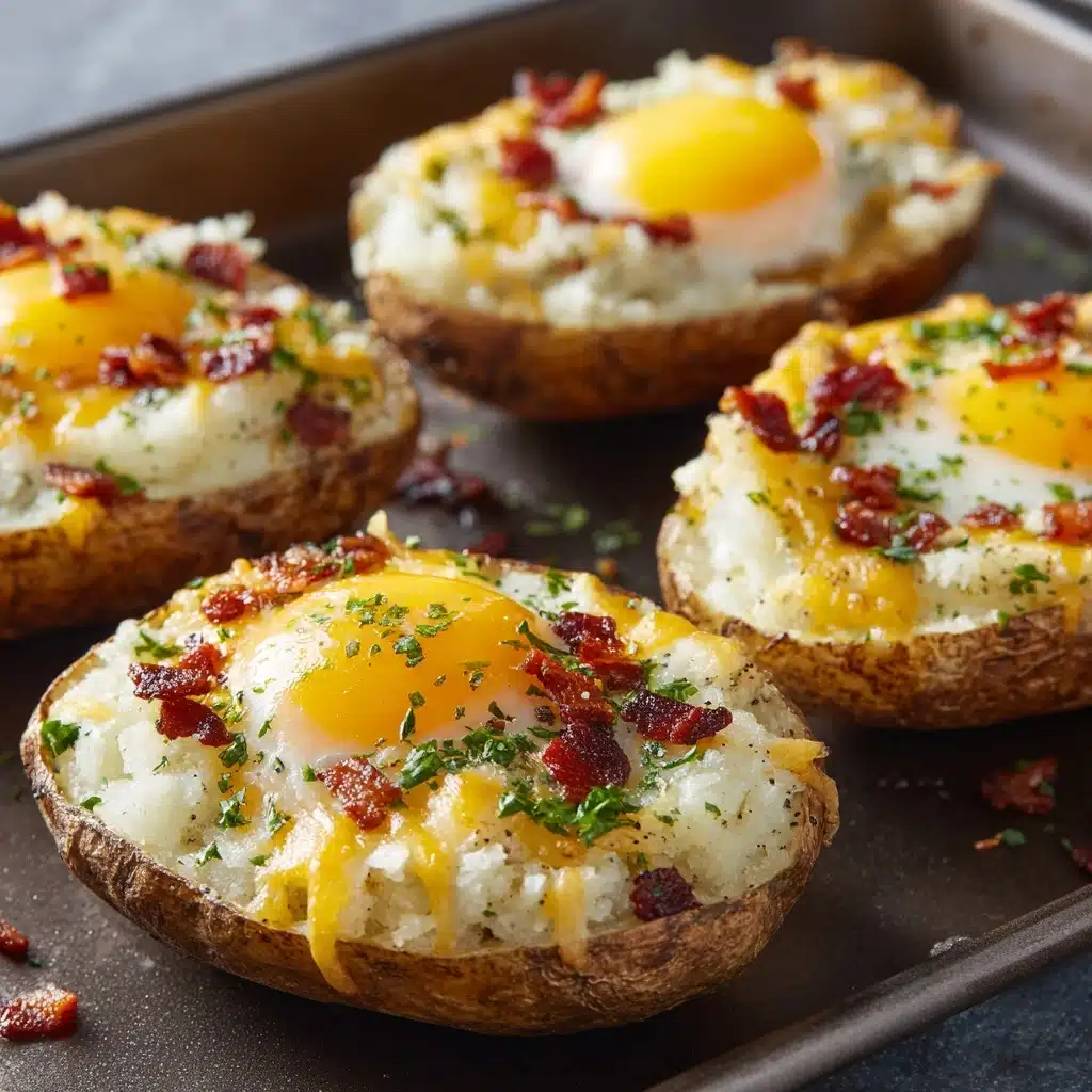 Twice Baked Loaded Breakfast Potatoes Recipe - Recipe Image