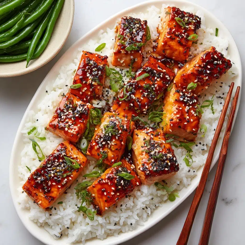 Honey Garlic Salmon Bites Recipe - Recipe Image