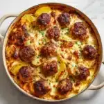 Cheesy Potato Meatball Casserole Recipe