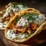 Greek Chicken Gyros with Cucumber Tzatziki Recipe