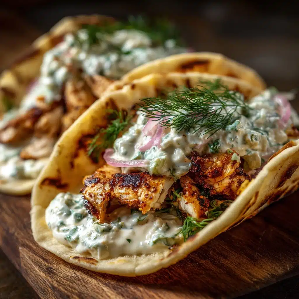 Greek Chicken Gyros with Cucumber Tzatziki Recipe