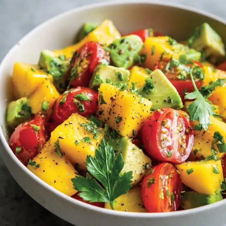 Mango, Avocado, and Tomato Salad with a Citrusy Twist Recipe