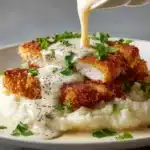 Parmesan Crusted Chicken with Creamy Garlic Sauce Recipe