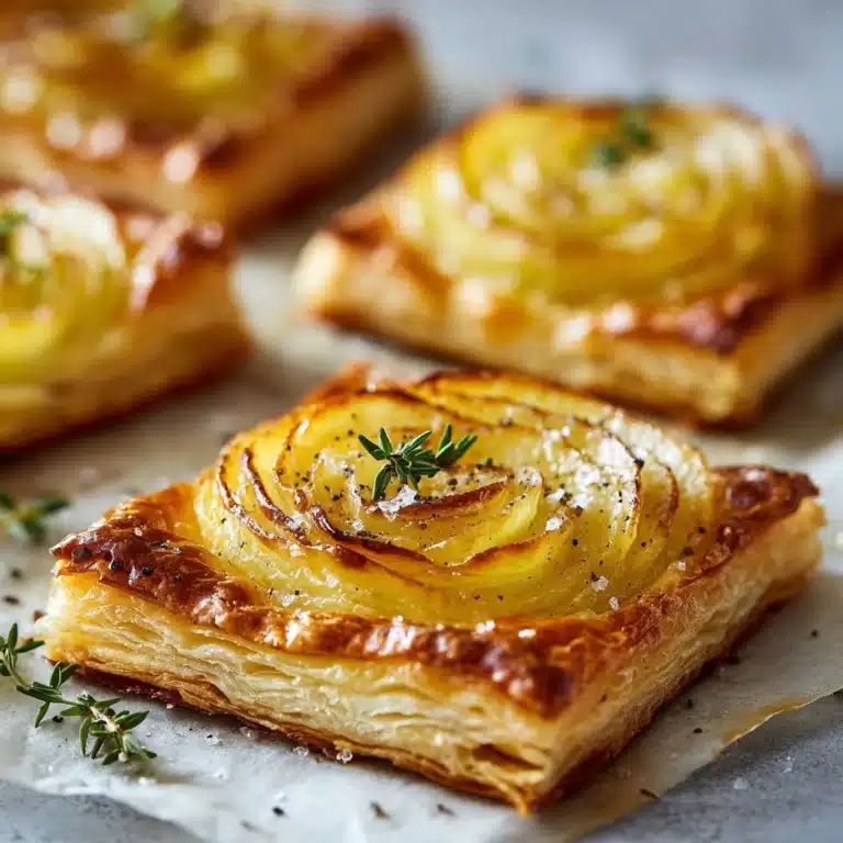 Camembert & Potato Puff Pastry Bites with Honey Recipe