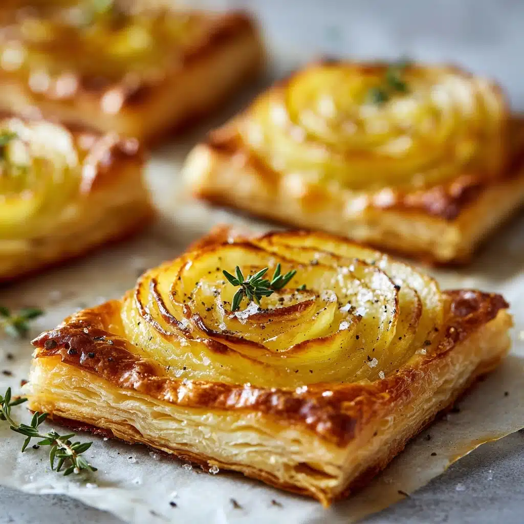Camembert & Potato Puff Pastry Bites with Honey Recipe