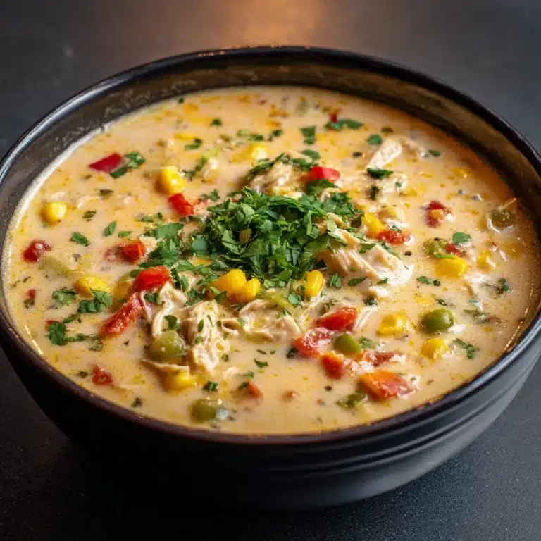 Creamy Chicken Poblano Pepper Soup Recipe