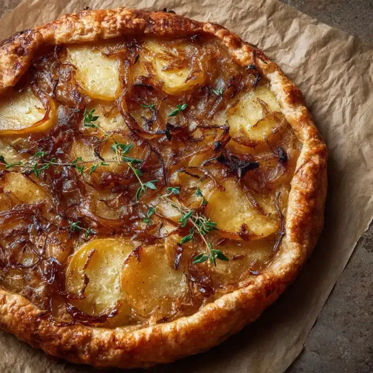 Caramelized Onion, Apple & Cheddar Tart Recipe