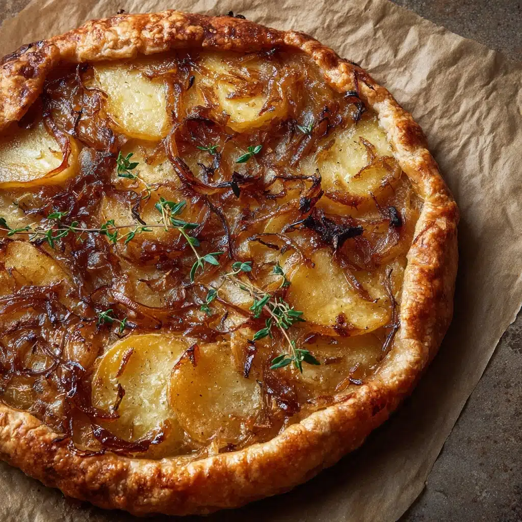 Caramelized Onion, Apple & Cheddar Tart Recipe