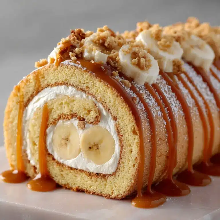 Caramel Banana Cake Roll Recipe