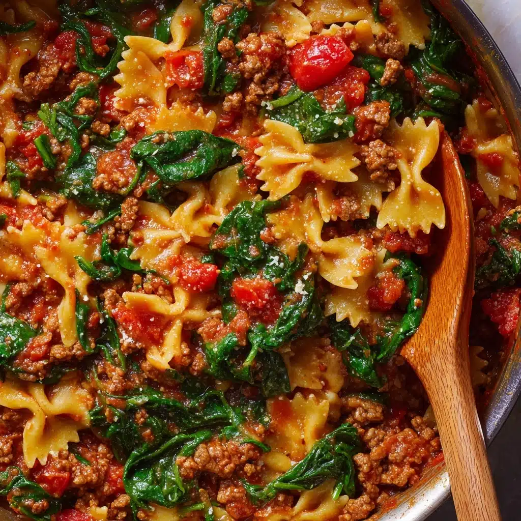 Tomato Spinach Sausage Pasta Recipe - Recipe Image