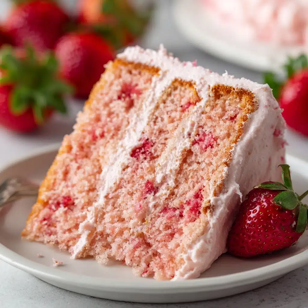 Fresh Strawberry Cake With Strawberry Buttercream Recipe