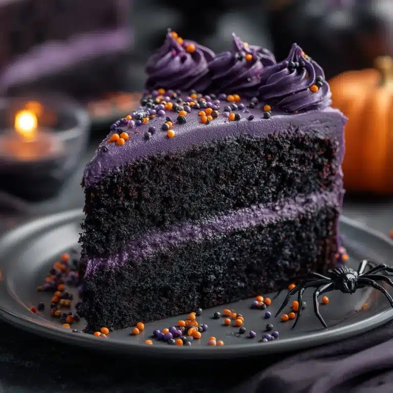 Spooky Black Velvet Halloween Cake Recipe