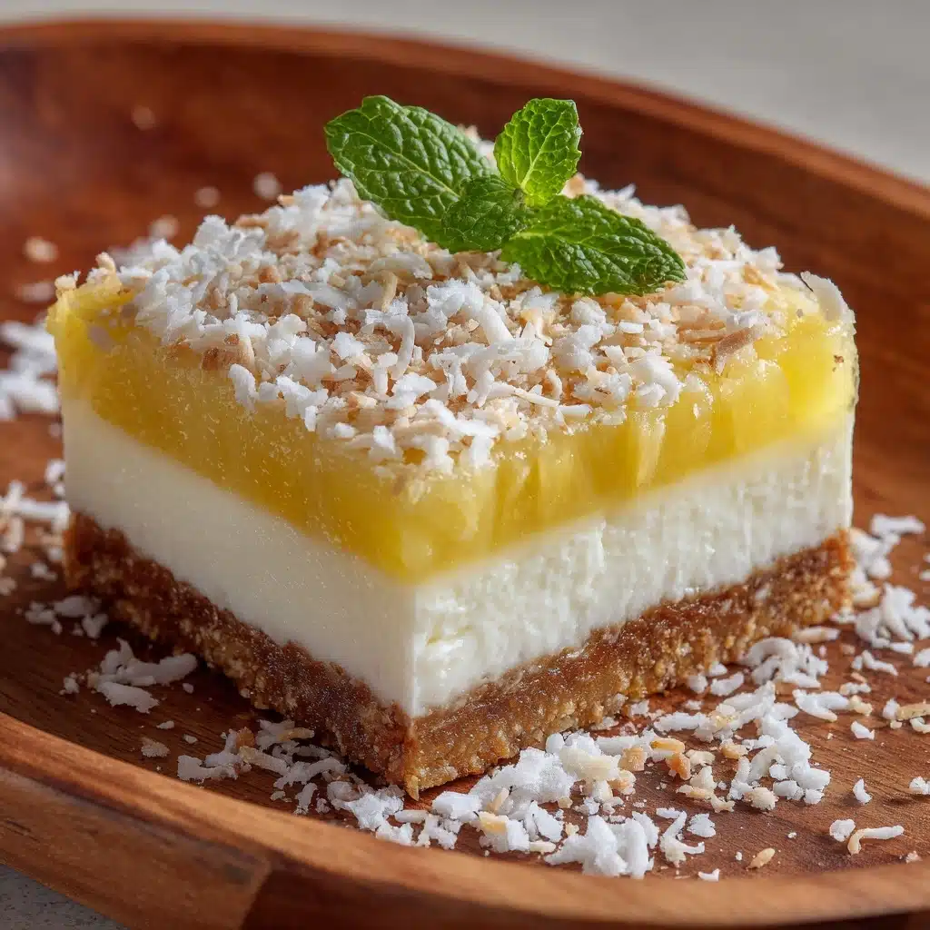 Pineapple Coconut Cheesecake Bars Recipe - Recipe Image