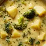 Crockpot Potato Broccoli Cheddar Soup Recipe