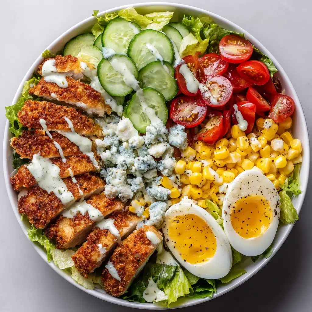 Crusted Chicken Cobb Salad With Honey Mustard Dressing Recipe - Recipe Image
