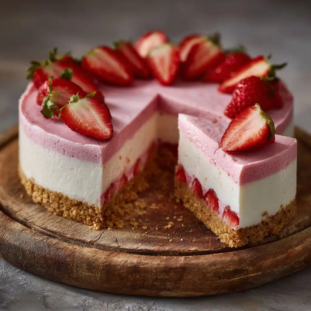 Vegan Strawberry Cheesecake Recipe - Recipe Image