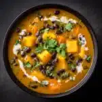 Black Bean Pumpkin and Butternut Squash Soup with Cream Cheese Recipe