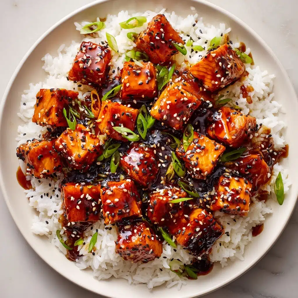 Honey Garlic Salmon Bites Recipe