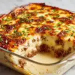 Cheesy Beef & Potato Casserole Recipe