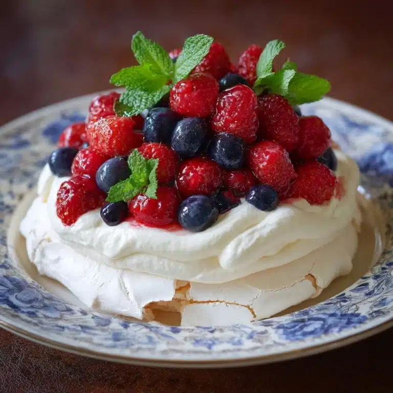 Berry Pavlova with Whipped Cream Recipe