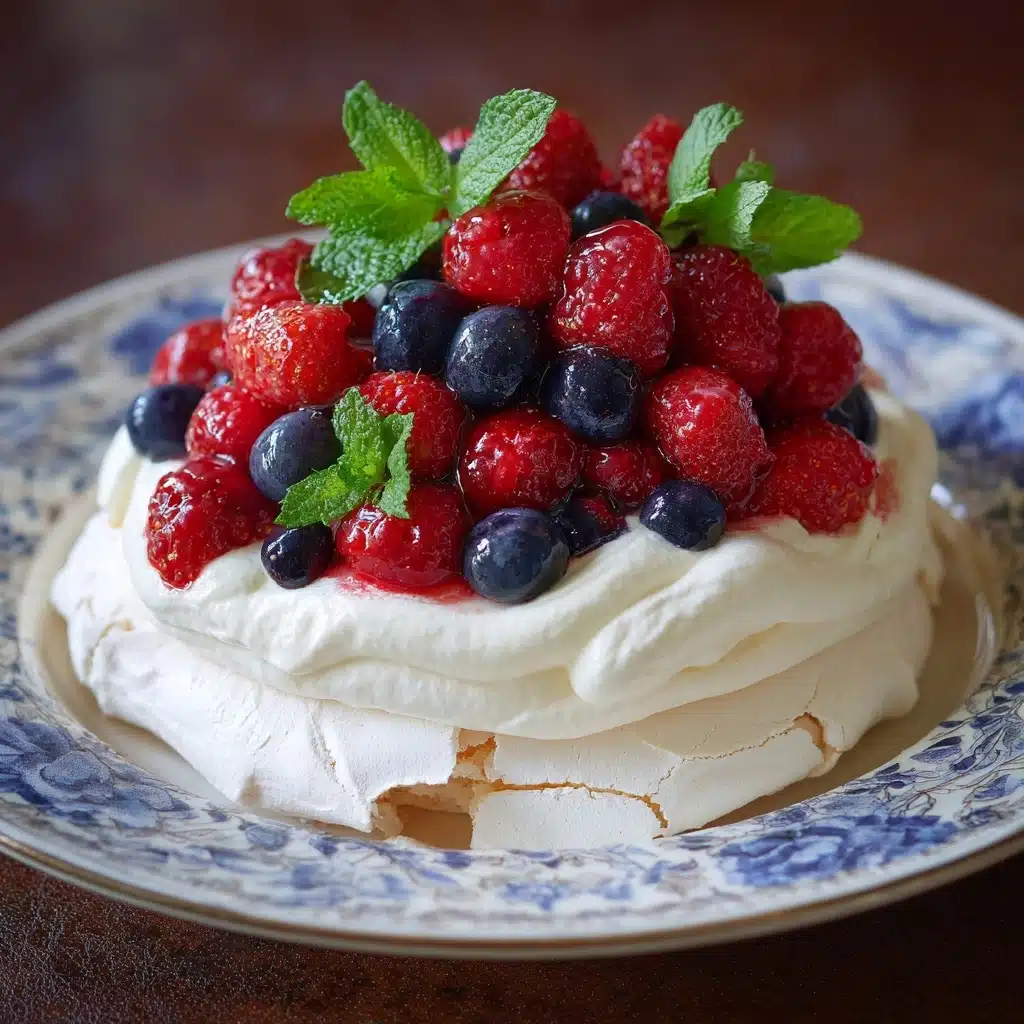 Berry Pavlova with Whipped Cream Recipe