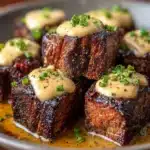 Garlic Butter Steak Bites with Parmesan Cream Sauce Recipe