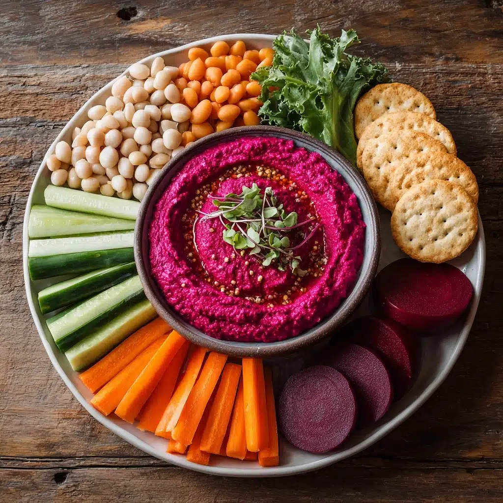 Roasted Beet Hummus with Crudités Recipe