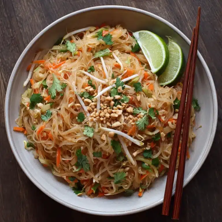 Vegetable Pad Thai with Rice Noodles Recipe