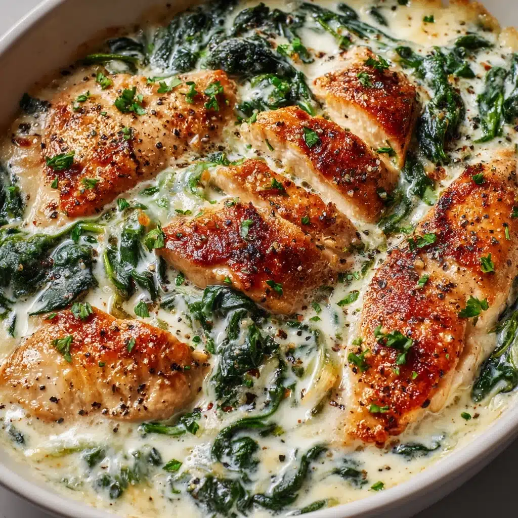 Creamy Chicken and Spinach Casserole Recipe - Recipe Image