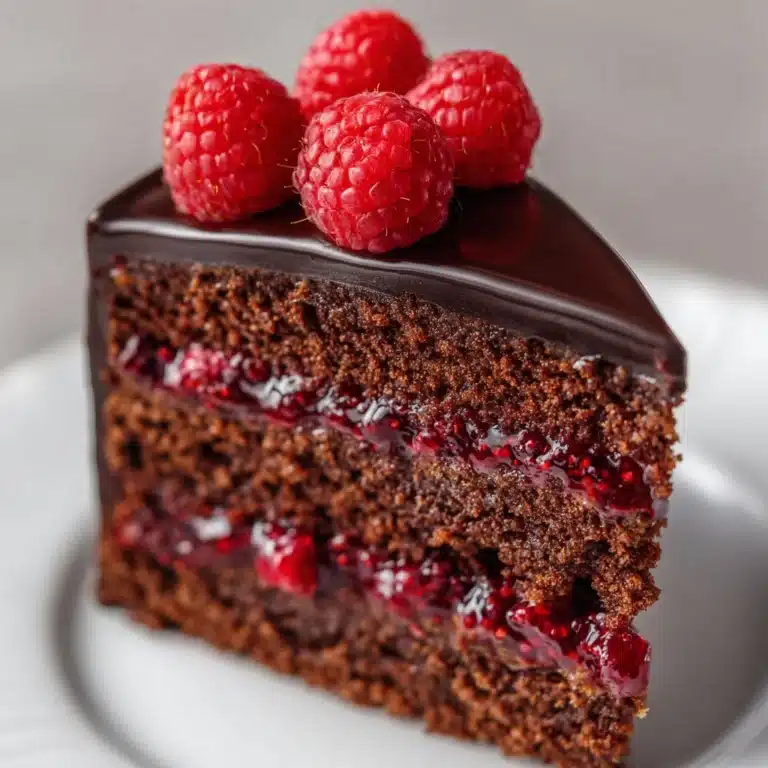 Raspberry Chocolate Ganache Cake Recipe