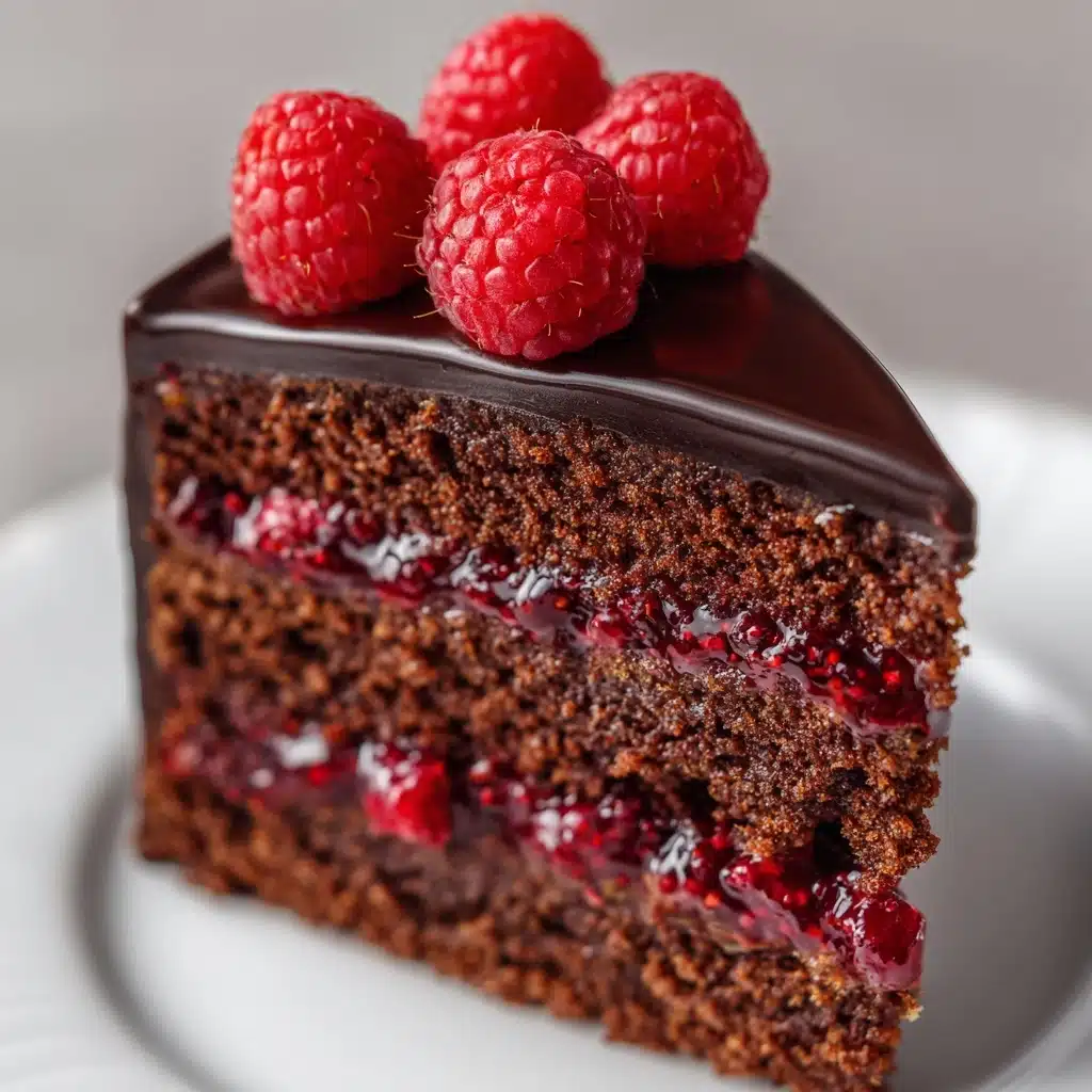Raspberry Chocolate Ganache Cake Recipe