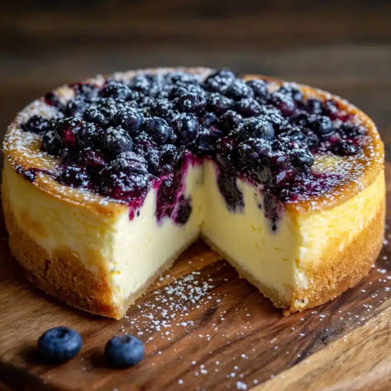 Simple Blueberry Basque Cheesecake Recipe