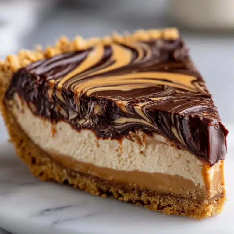 No-Bake Chocolate Peanut Butter Swirl Pie Recipe