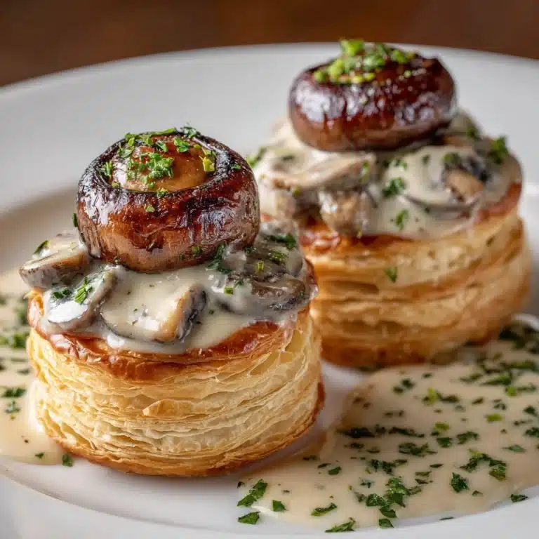 Vol-au-Vent with Creamy Mushroom Filling Recipe
