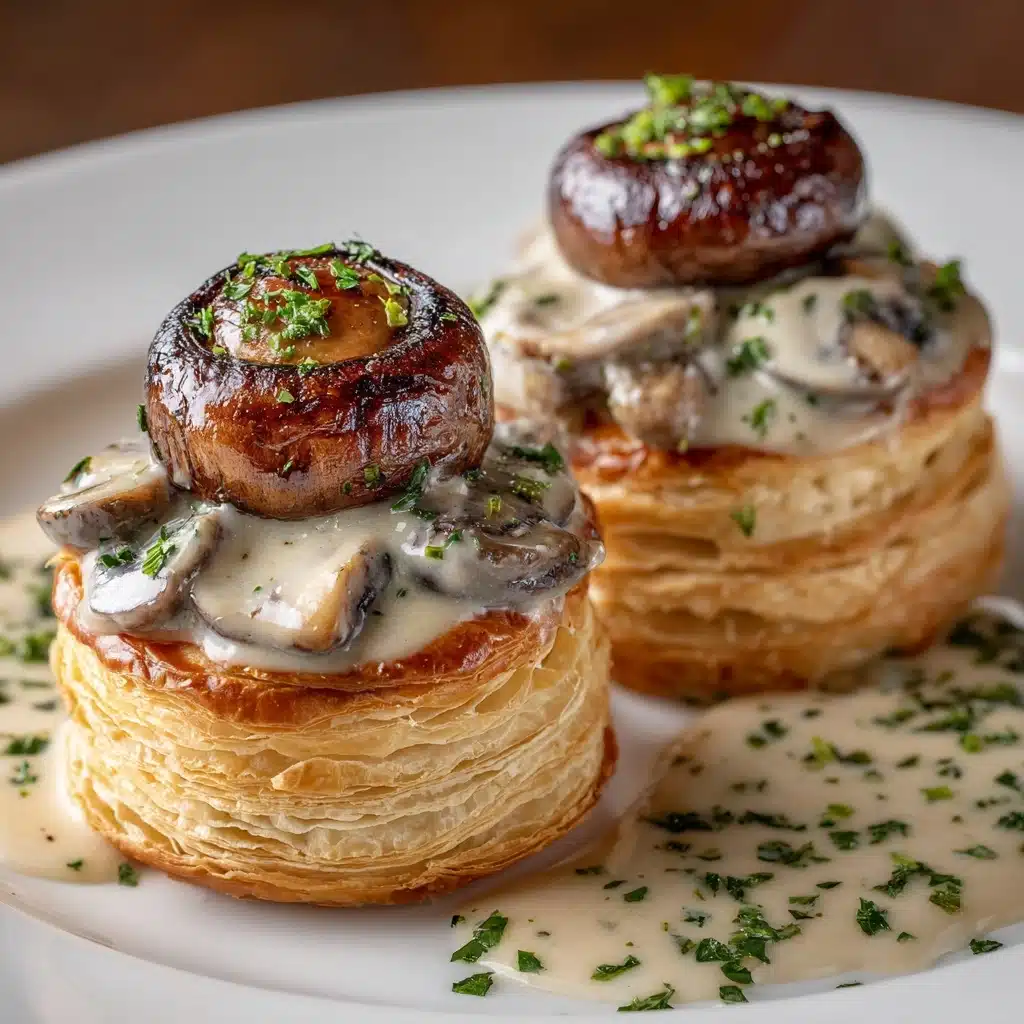 Vol-au-Vent with Creamy Mushroom Filling Recipe - Recipe Image