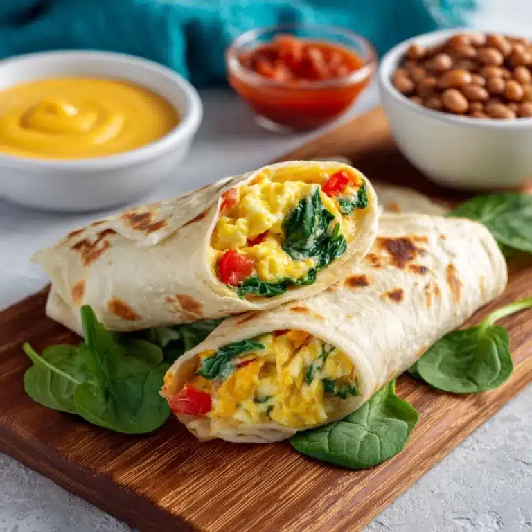 Egg and Spinach Breakfast Wrap Recipe