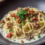 Creamy Italian Spaghetti with Ground Beef Recipe