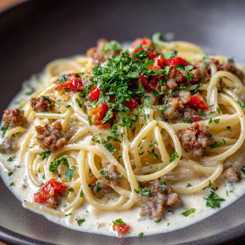 Creamy Italian Spaghetti with Ground Beef Recipe