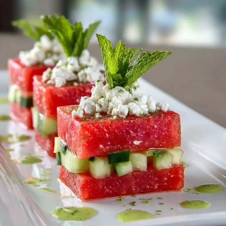 Watermelon Cucumber Feta Cups Recipe