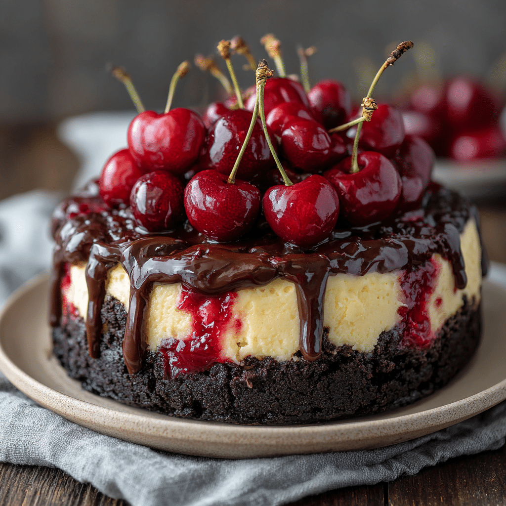 Chocolate Cherry Cheesecake Recipe