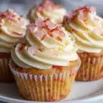 Rhubarb Honey Peach Cream Cheese Cupcakes Recipe