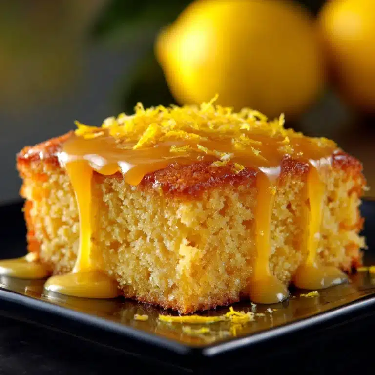 Lemon Condensed Milk Drizzle Cake Recipe