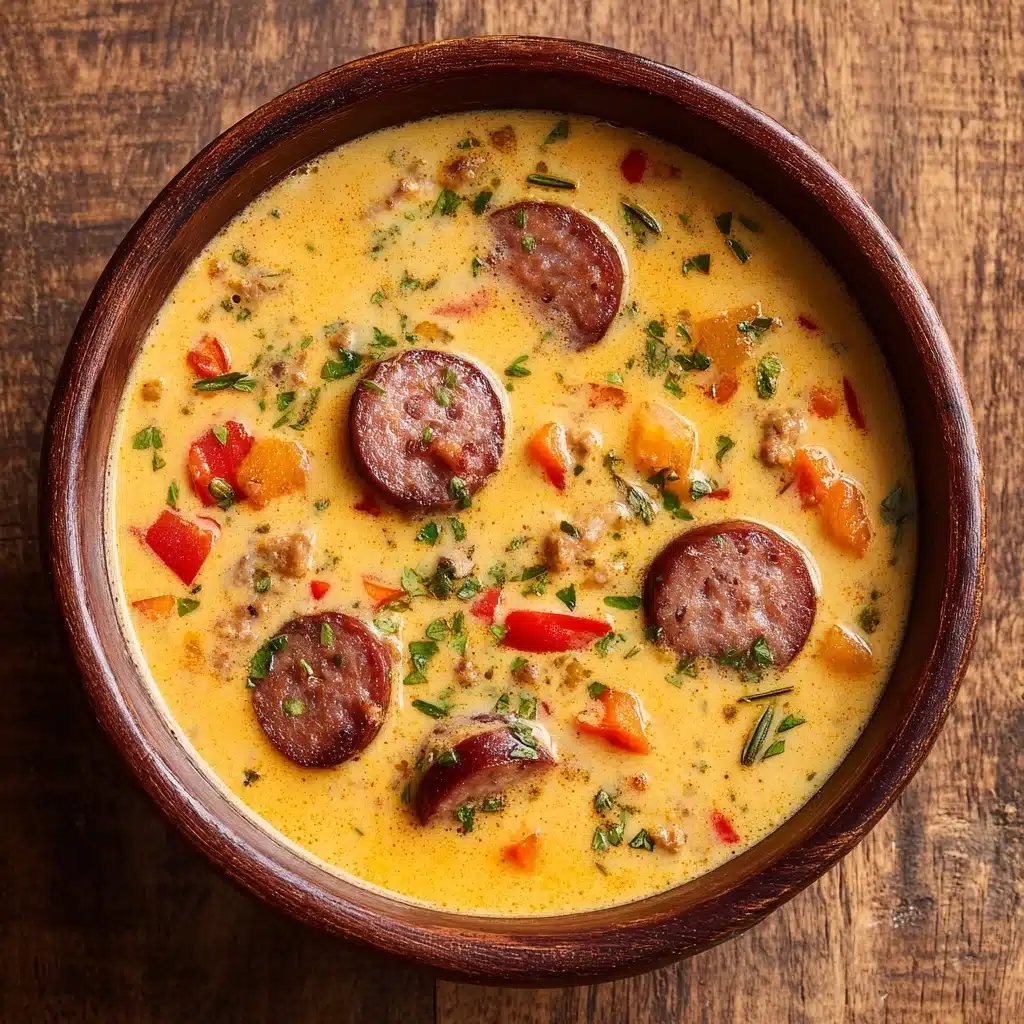 Cheesy Rotel Soup with Smoked Sausage Recipe