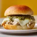 Cheesy Garlic Pesto Chicken Sliders Recipe