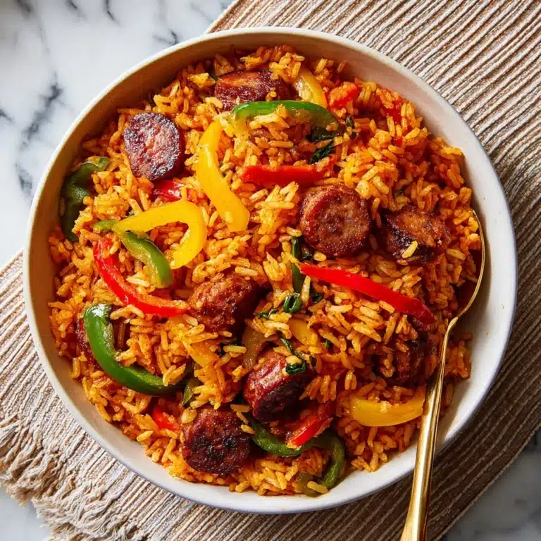 Smoked Sausage and Peppers with Rice Recipe