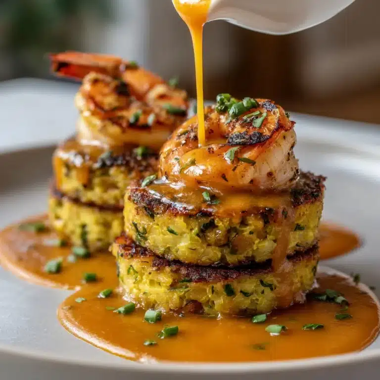 Shrimp and Scallion Grit Cups with Creamy Cheese Center Recipe