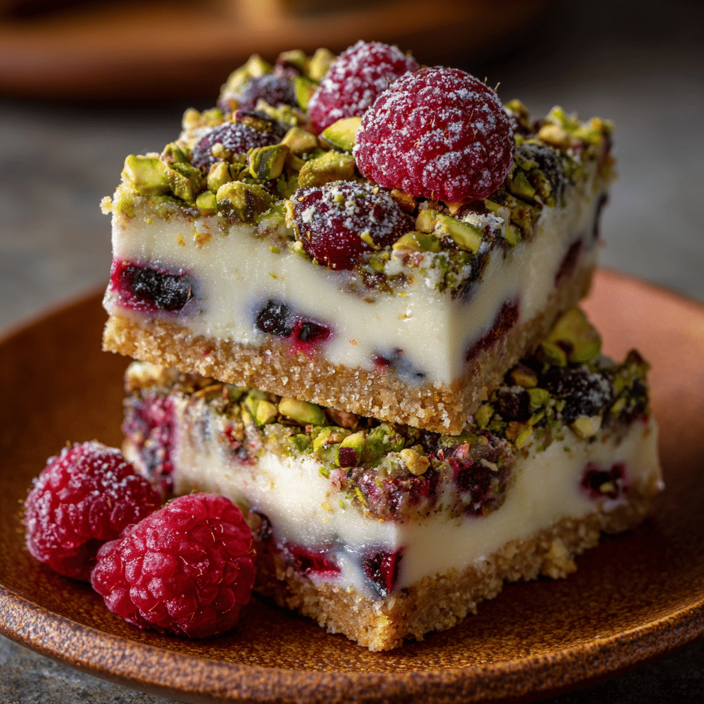 Pistachio Shortbread Bars Recipe - Recipe Image